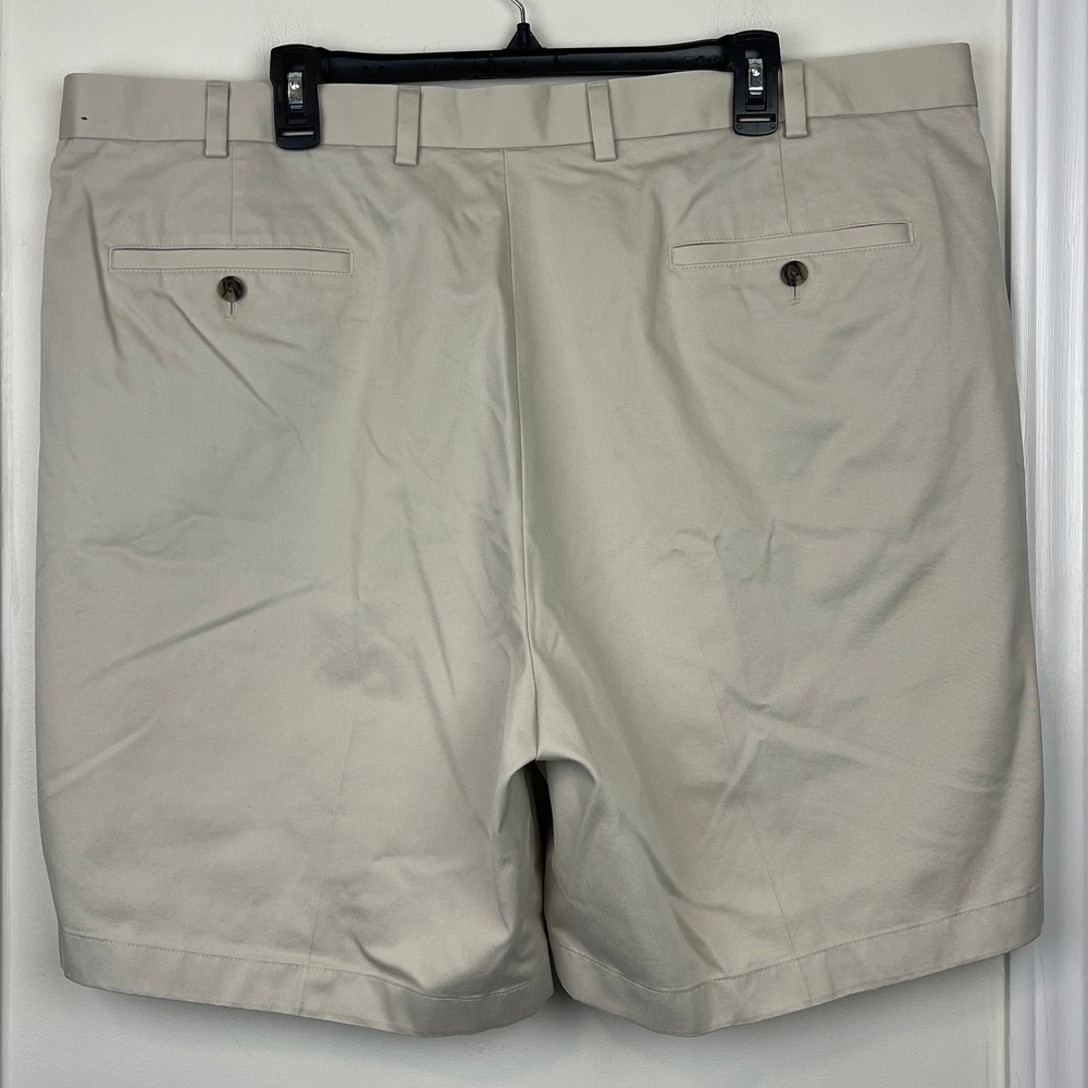 Brooks Brothers Light Weight Advantage Chino Shorts Mens 44 Cotton Pleated Khaki - Picture 3 of 8